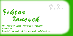 viktor koncsek business card